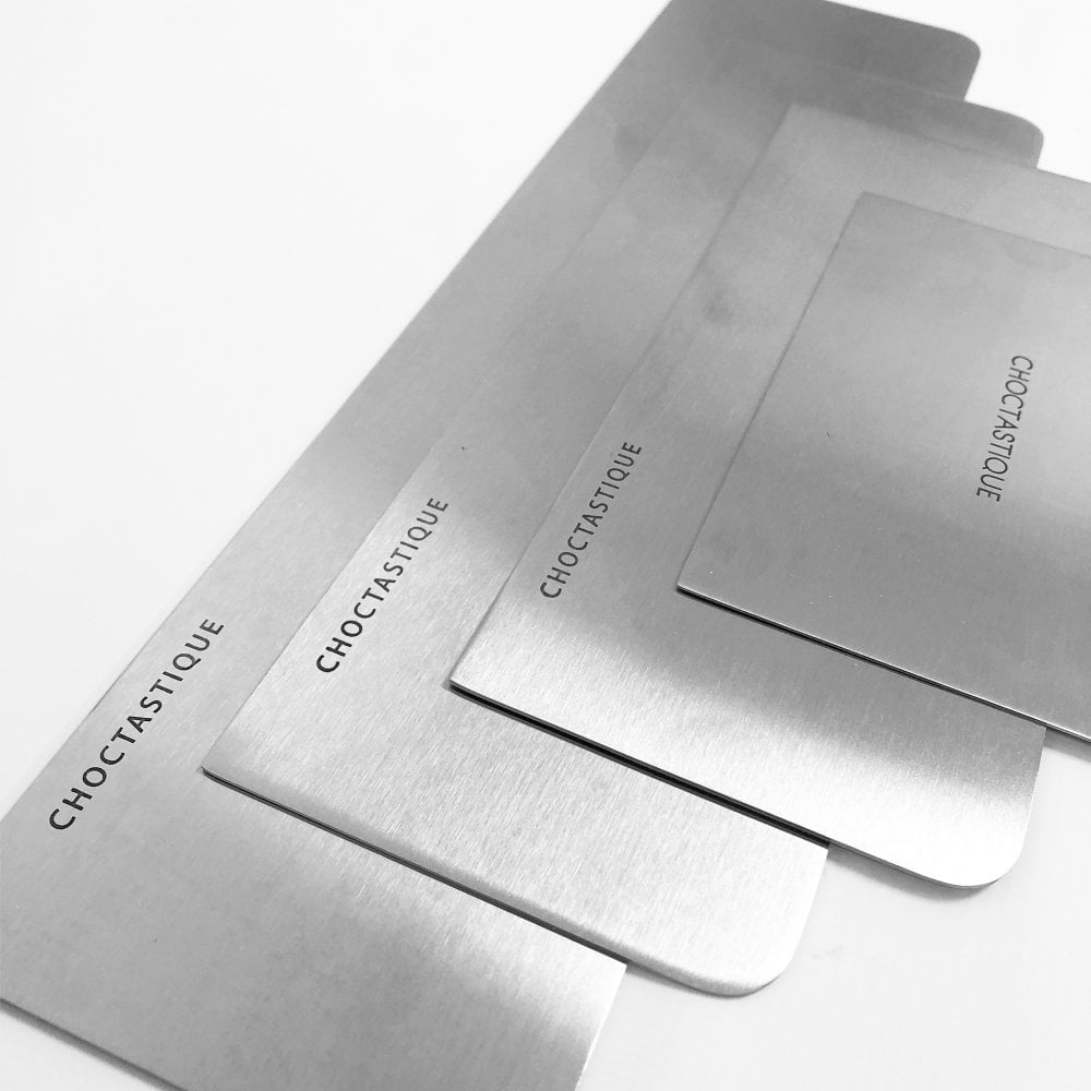 CHOCTASTIQUE Stainless Steel Cake Scrapers Extra Large 30cm x 8cm (12