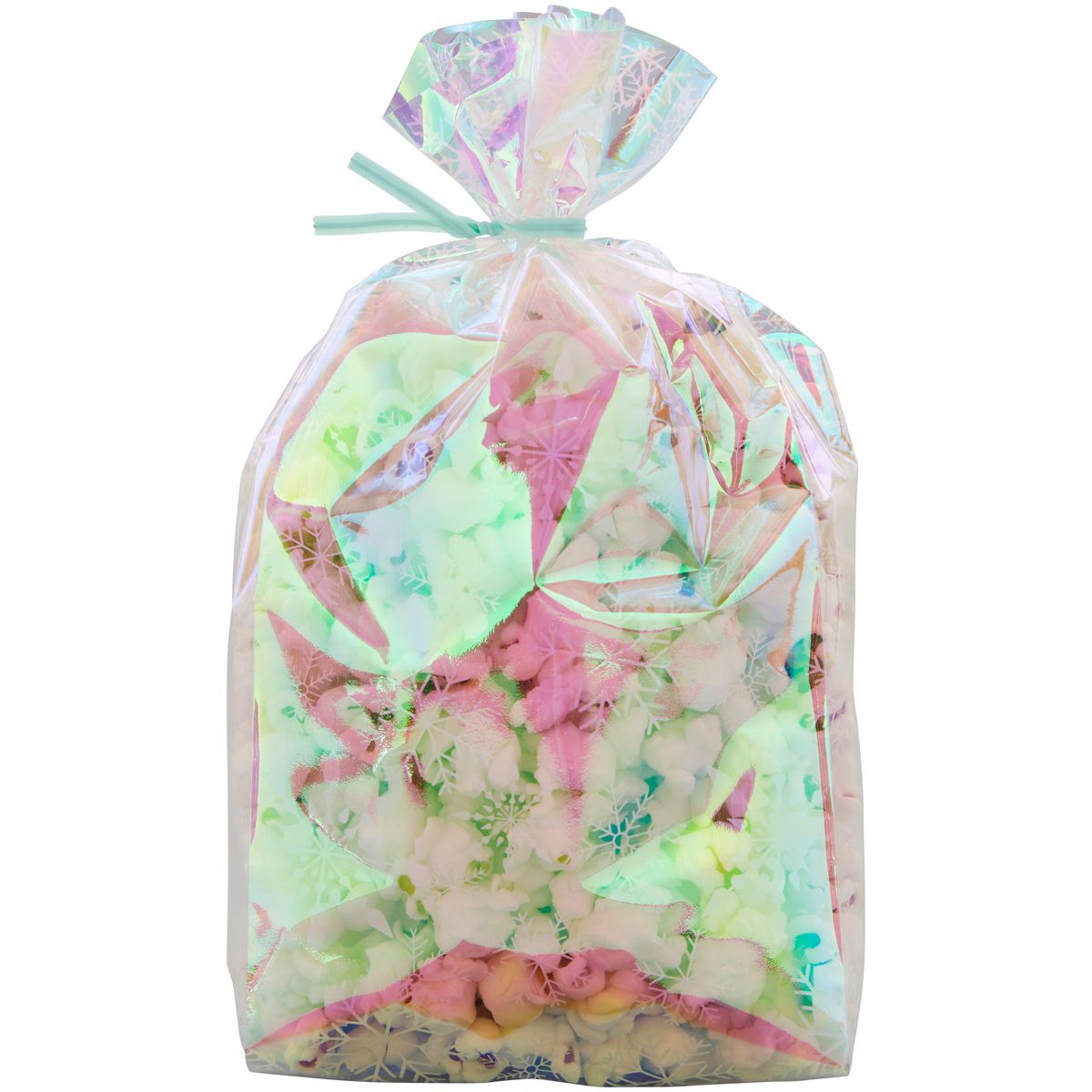 WILTON TREAT BAGS IRIDESCENT SNOWFLAKE PK/10