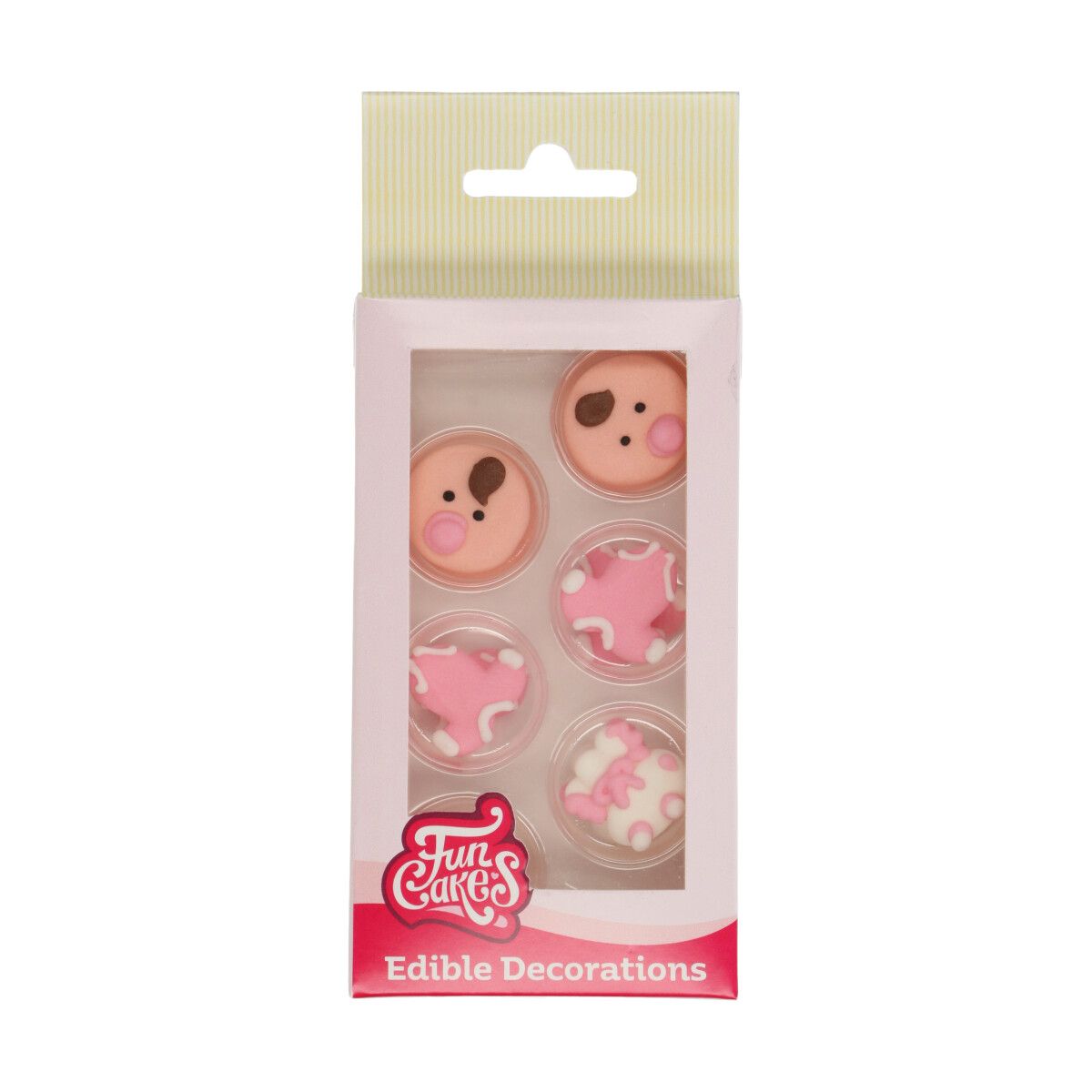 FUNCAKES SUGAR DECORATIONS BABY PINK SET/12