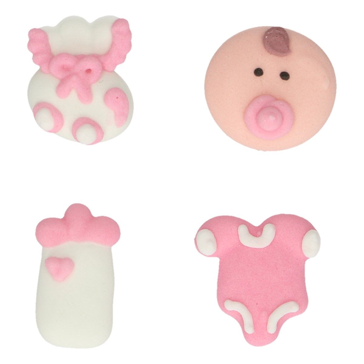 FUNCAKES SUGAR DECORATIONS BABY PINK SET/12