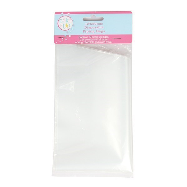 Cake Star 12" Disposable Piping Bags - Pack Of 12