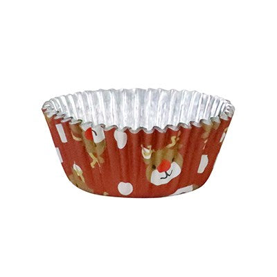 CUPCAKE CASES FOIL LINED - CHRISTMAS REINDEER PK/30