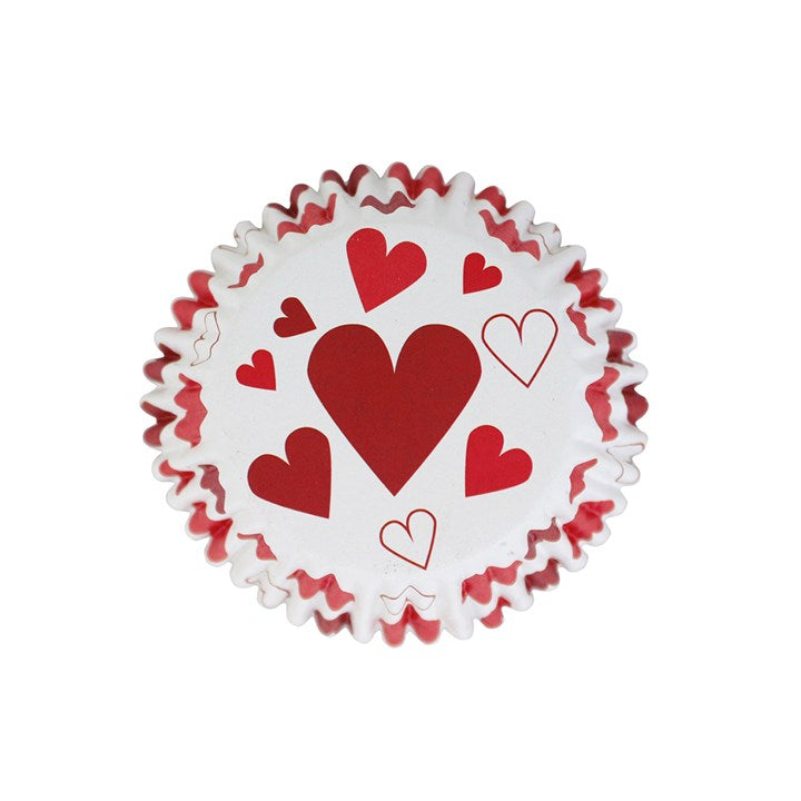 Cupcake Cases Foil Lined - Hearts Pk/30
