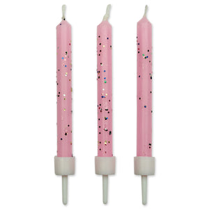 Candles with Holders Pack 10