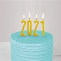 Gold Glitter Numeral Candle