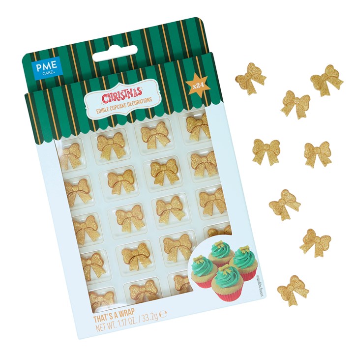 Christmas Edible Sugar Decorations - That’s a Wrap! (Pack of 24)
