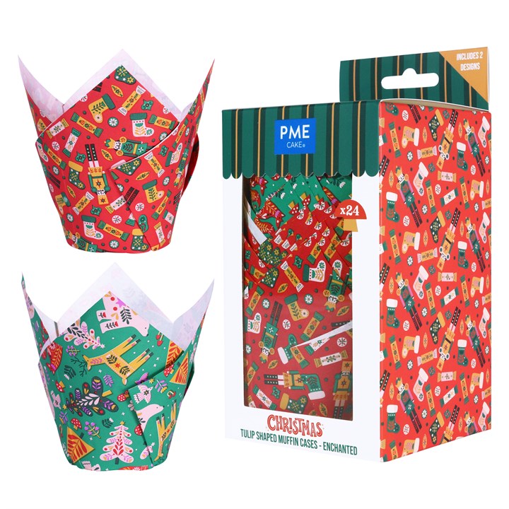 Christmas Tulip Muffin Cases - Enchanted (Pack of 24)