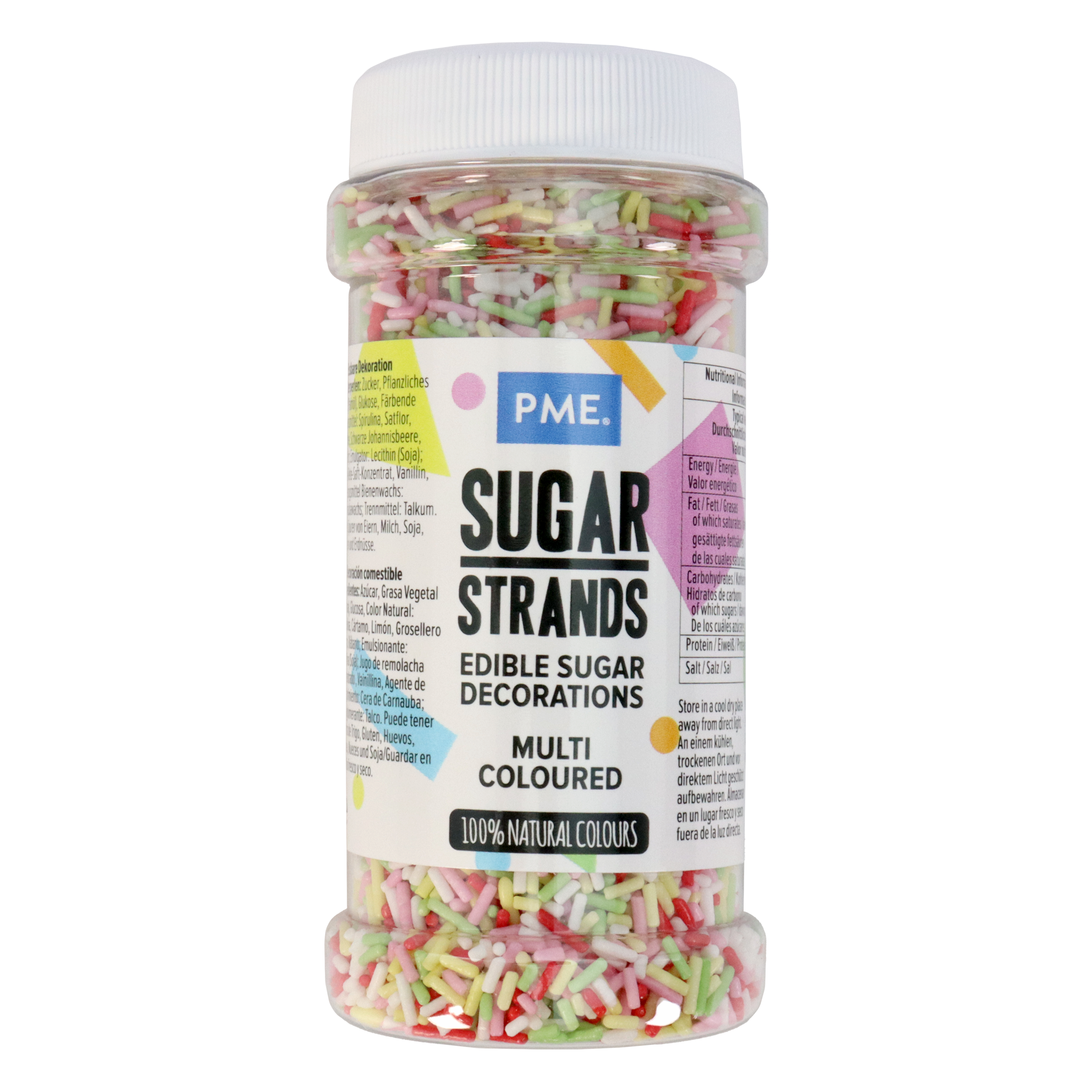 Multi-Coloured Sugar Strands (80g )