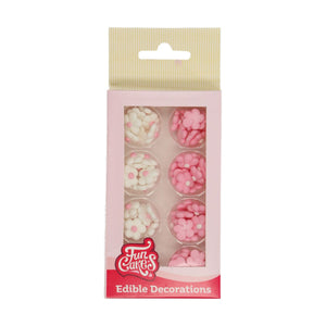 FunCakes Sugar Decorations Little Flower Mix White and Pink SET 32