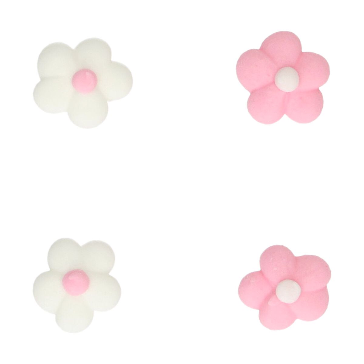 FunCakes Sugar Decorations Little Flower Mix White and Pink SET 32