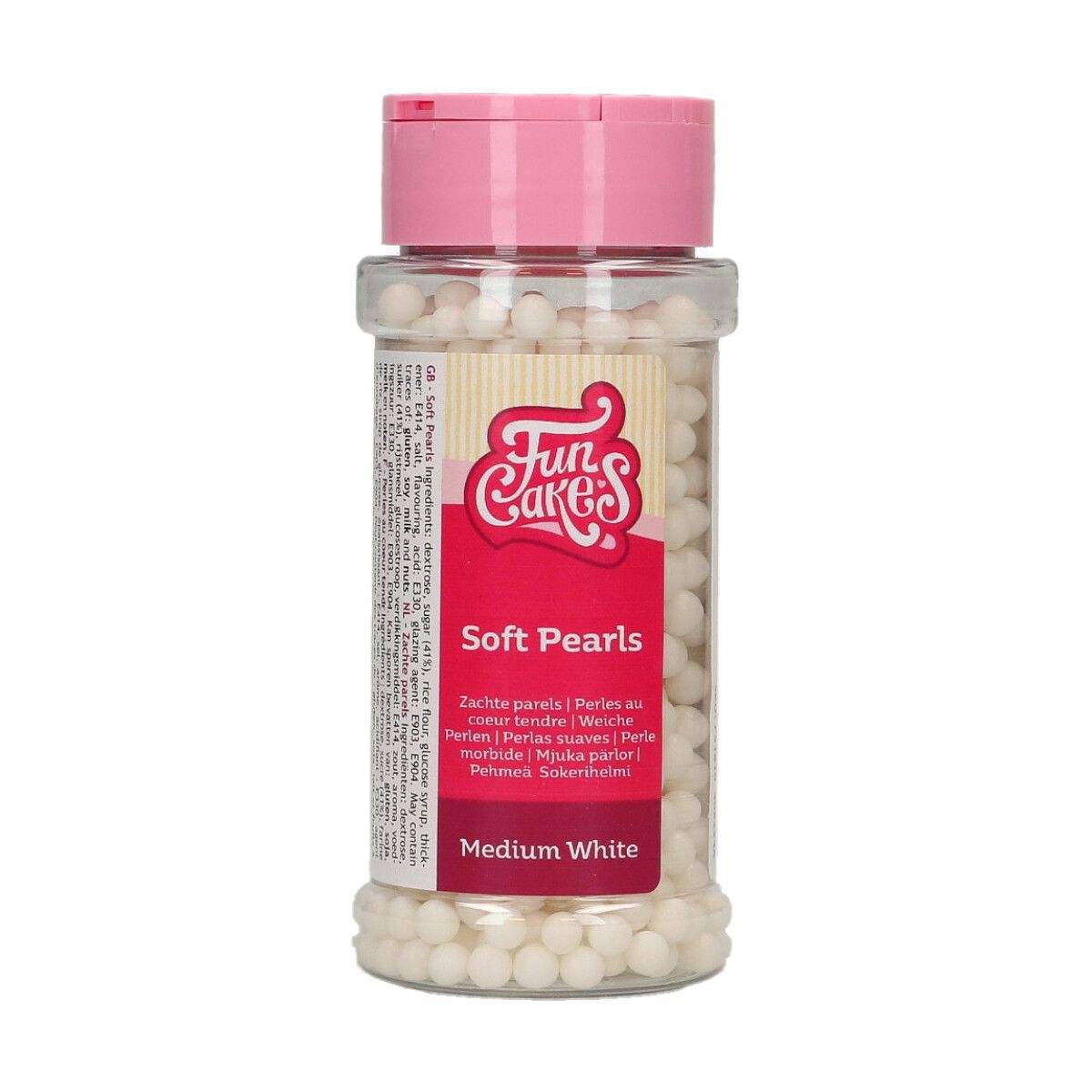 Funcakes Soft Pearls Medium (4mm)  White 60 G