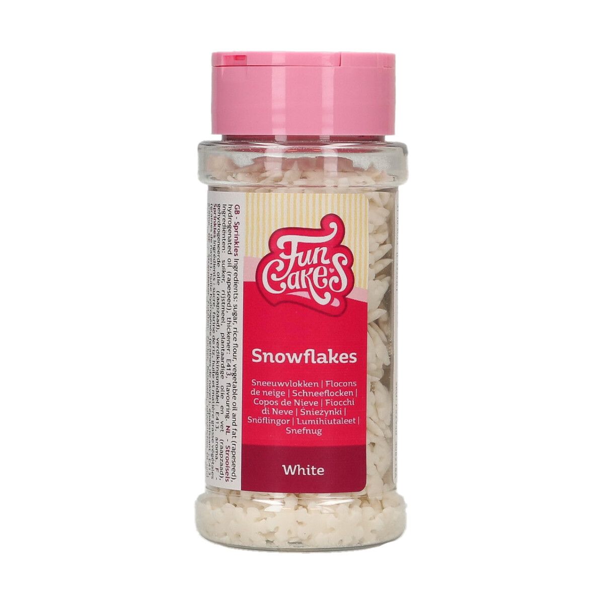 Funcakes White Snowflake Sprinkles