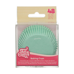 FUNCAKES BAKING CUPS MINT GREEN PK/48