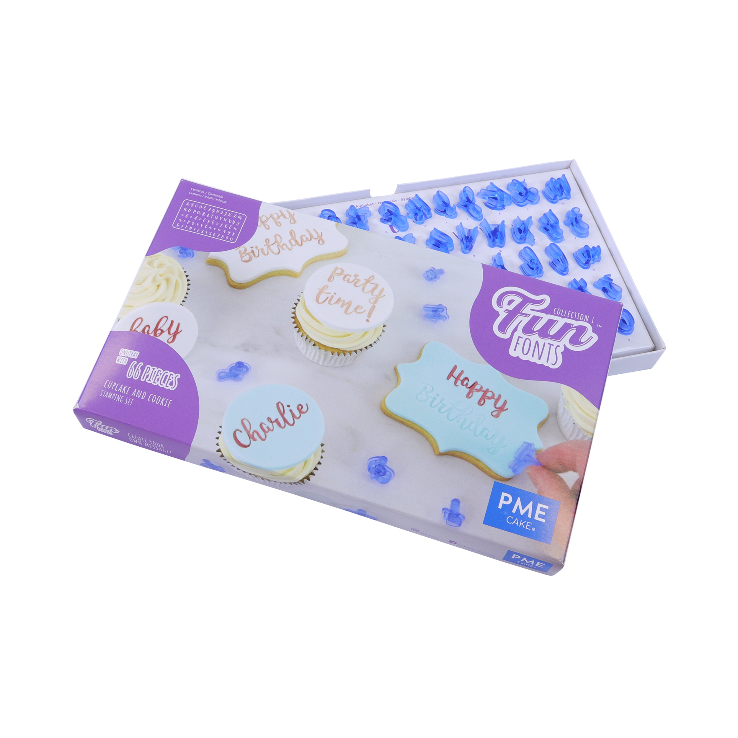 Fun Fonts - Cupcakes and Cookies Stamping Set Collection 1