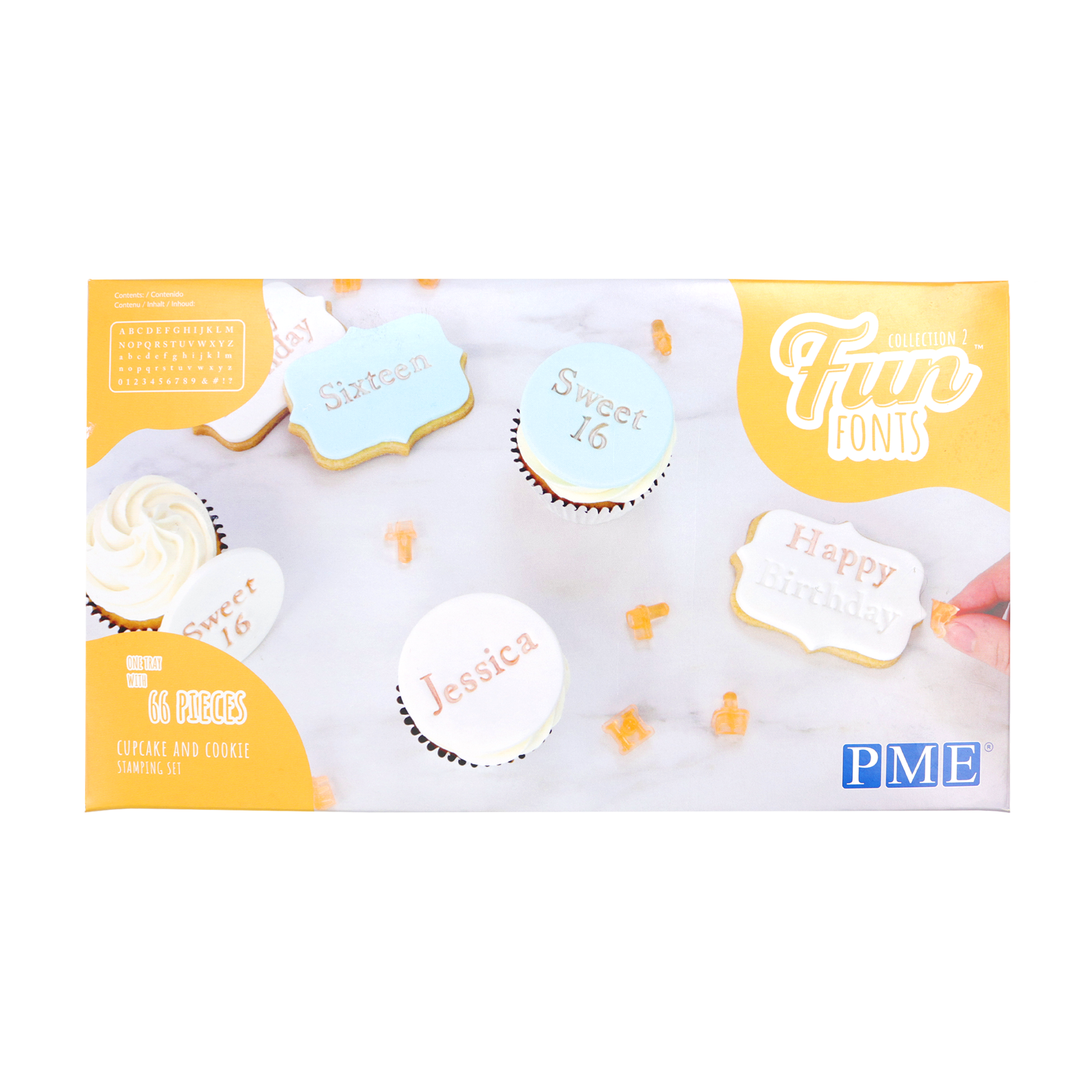 Fun Fonts - Cupcakes and Cookies Stamping Set Collection 2
