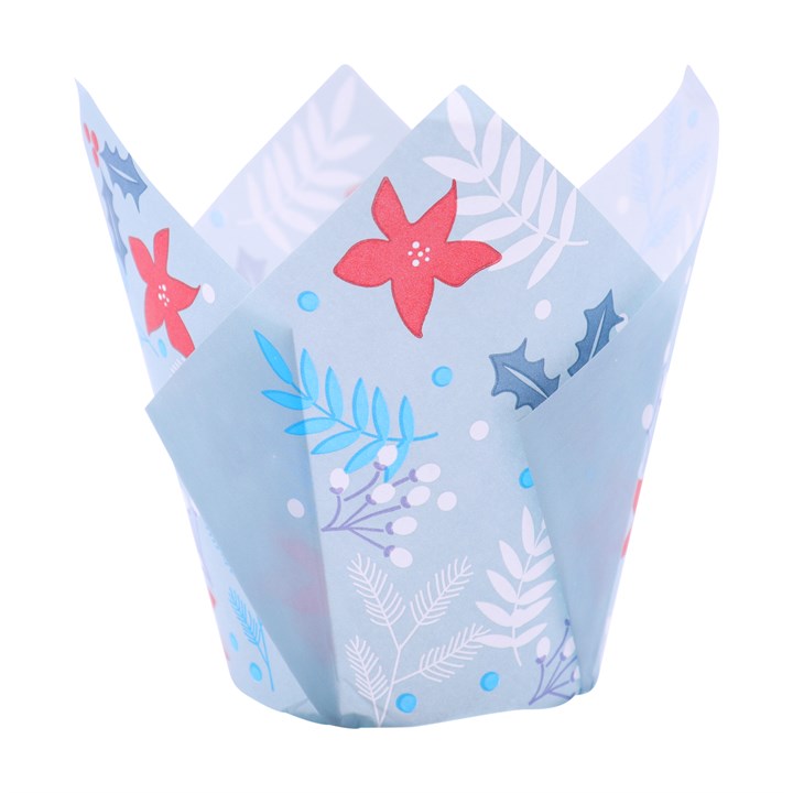 TULIP MUFFIN CASES – FESTIVE FLOWERS PK/24