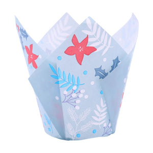 TULIP MUFFIN CASES – FESTIVE FLOWERS PK/24