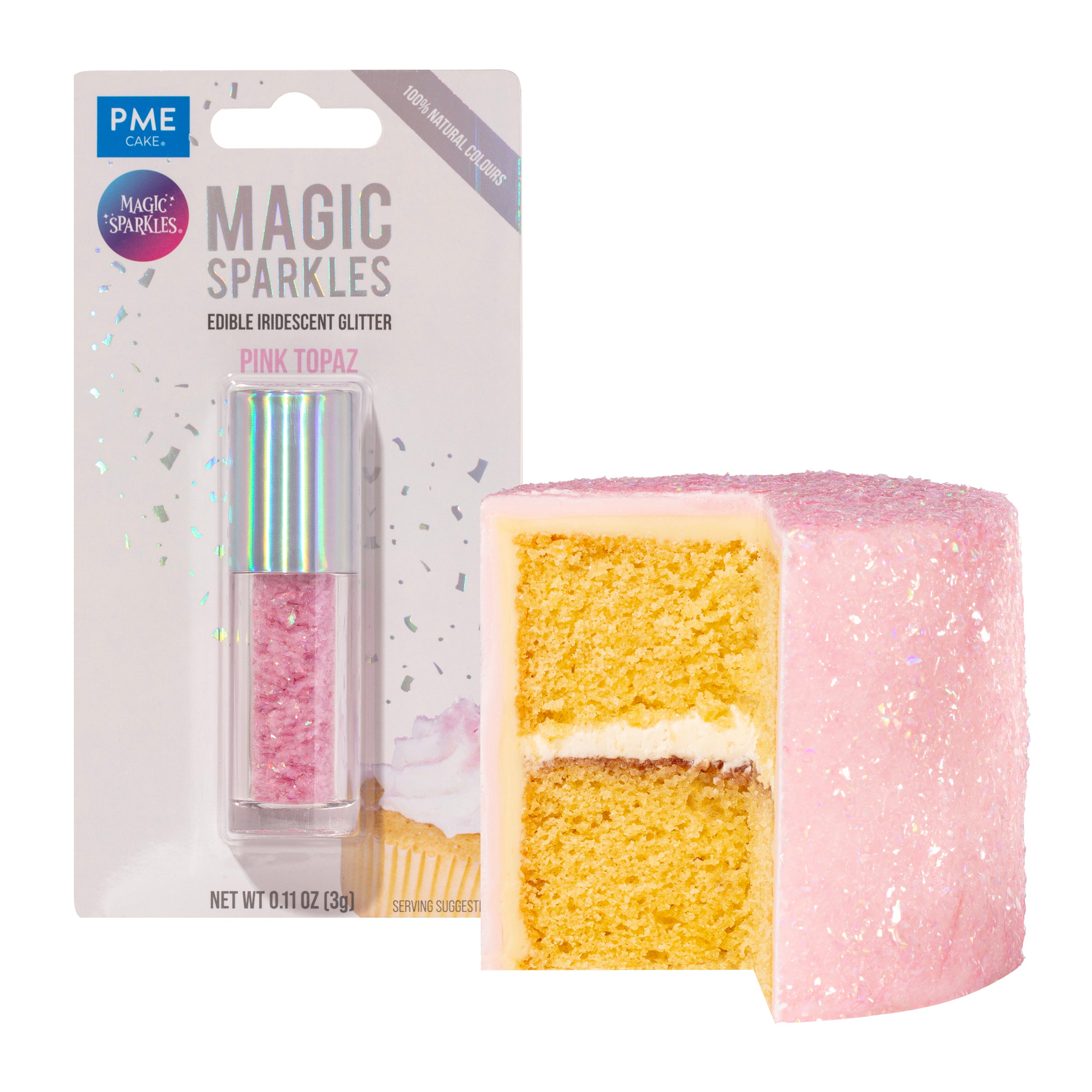 Magic Sparkles, Edible Iridescent Glitter – Various Colours (3g)