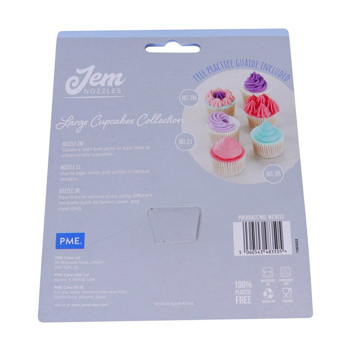 JEM NOZZLES SET – LARGE CUPCAKES COLLECTION, PACK OF 3