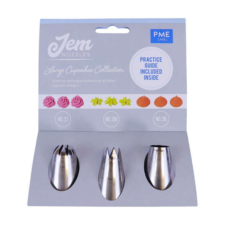JEM NOZZLES SET – LARGE CUPCAKES COLLECTION, PACK OF 3