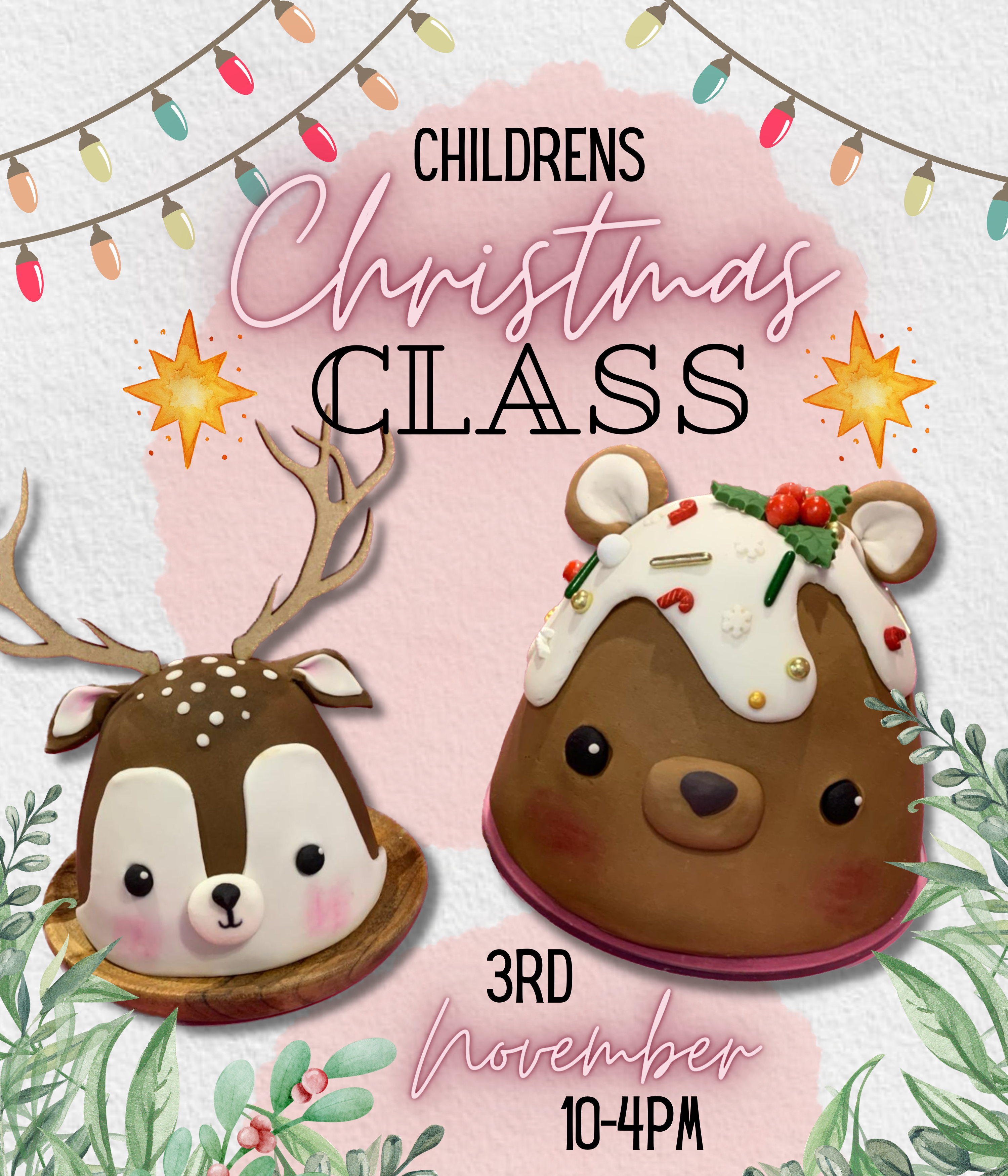 Cute Christmas Puds - Childrens Class