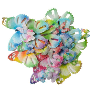 CRYSTAL CANDY Colour Splash Butterflies Edible Wafer Paper Decorations