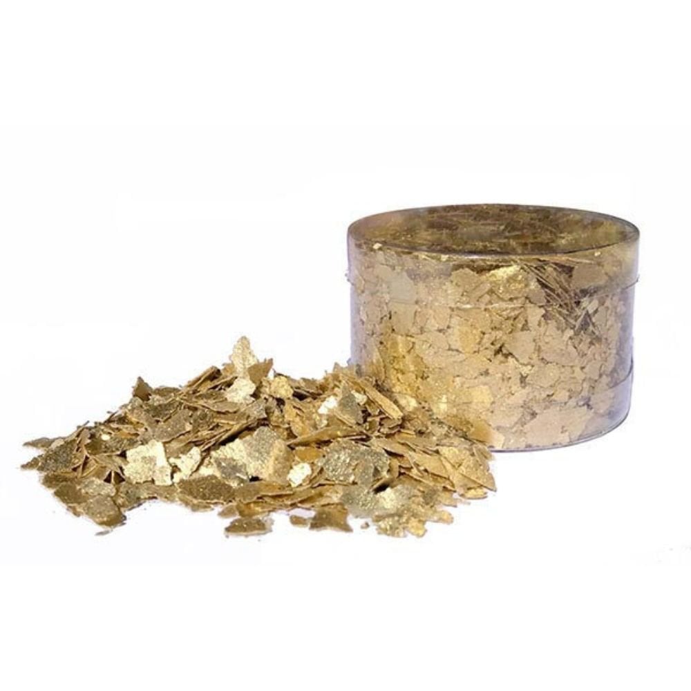 CRYSTAL CANDY Emperors Gold Edible Cake Flakes