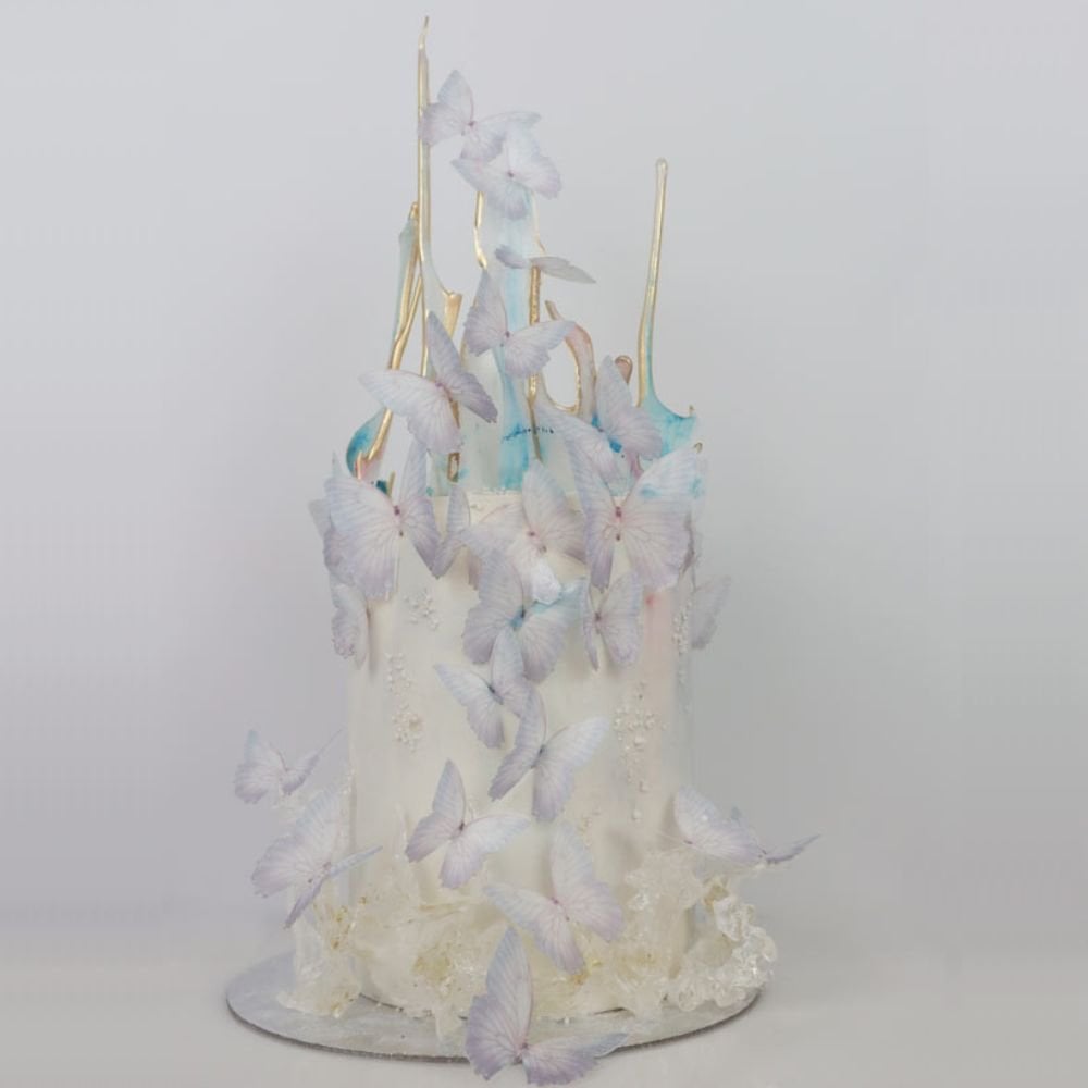 CRYSTAL CANDY Ethereal Butterflies Edible Wafer Paper Decorations