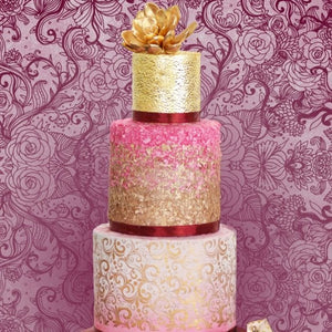 CRYSTAL CANDY Rose Mist Edible Cake Flakes