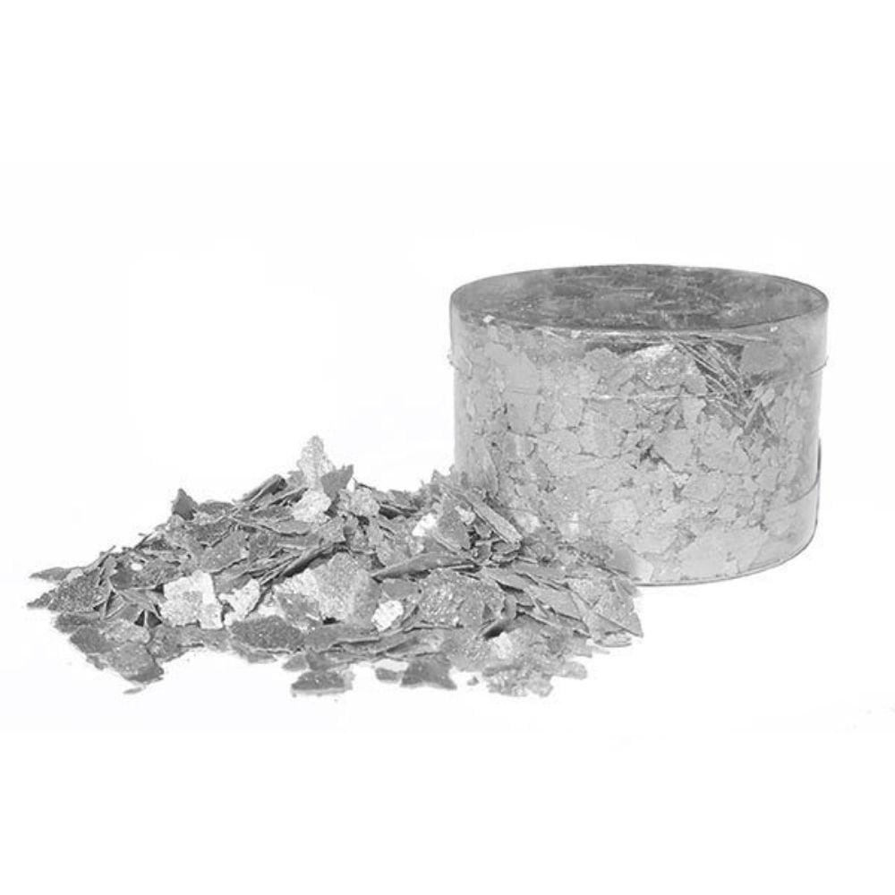 CRYSTAL CANDY Silver Moon Edible Cake Flakes