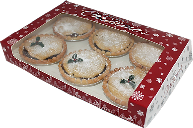 Christmas Flat 6 Mince Pie Box