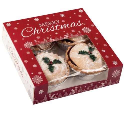 Square Christmas Mince Pie Box