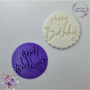 Happy Birthday Style 1 - Embossing Stamp