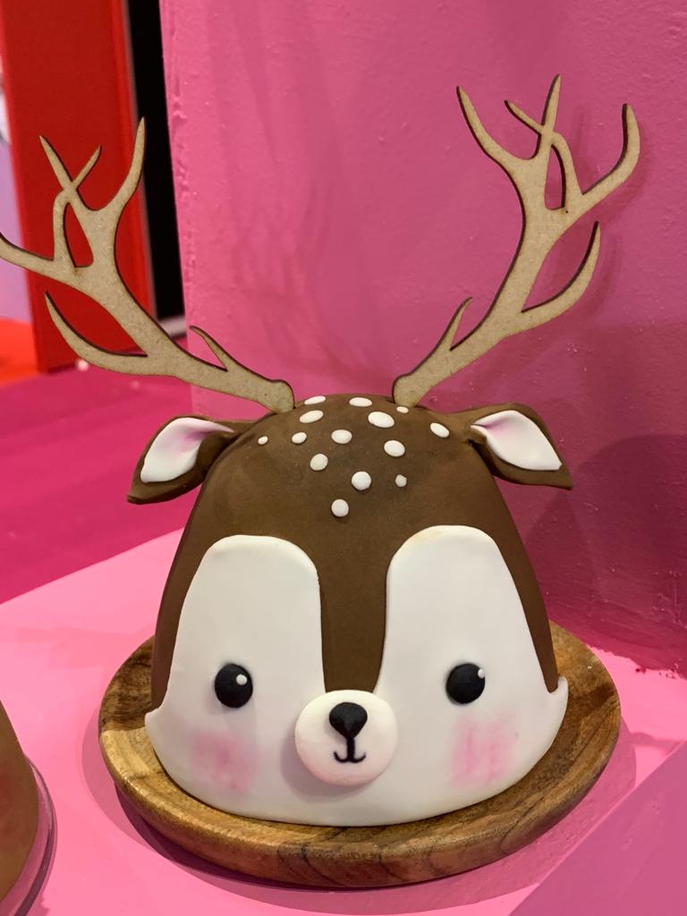 Wooden Antler Cake Toppers