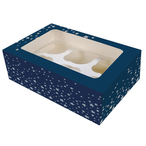 6/12 Cupcake Box -Starry Night