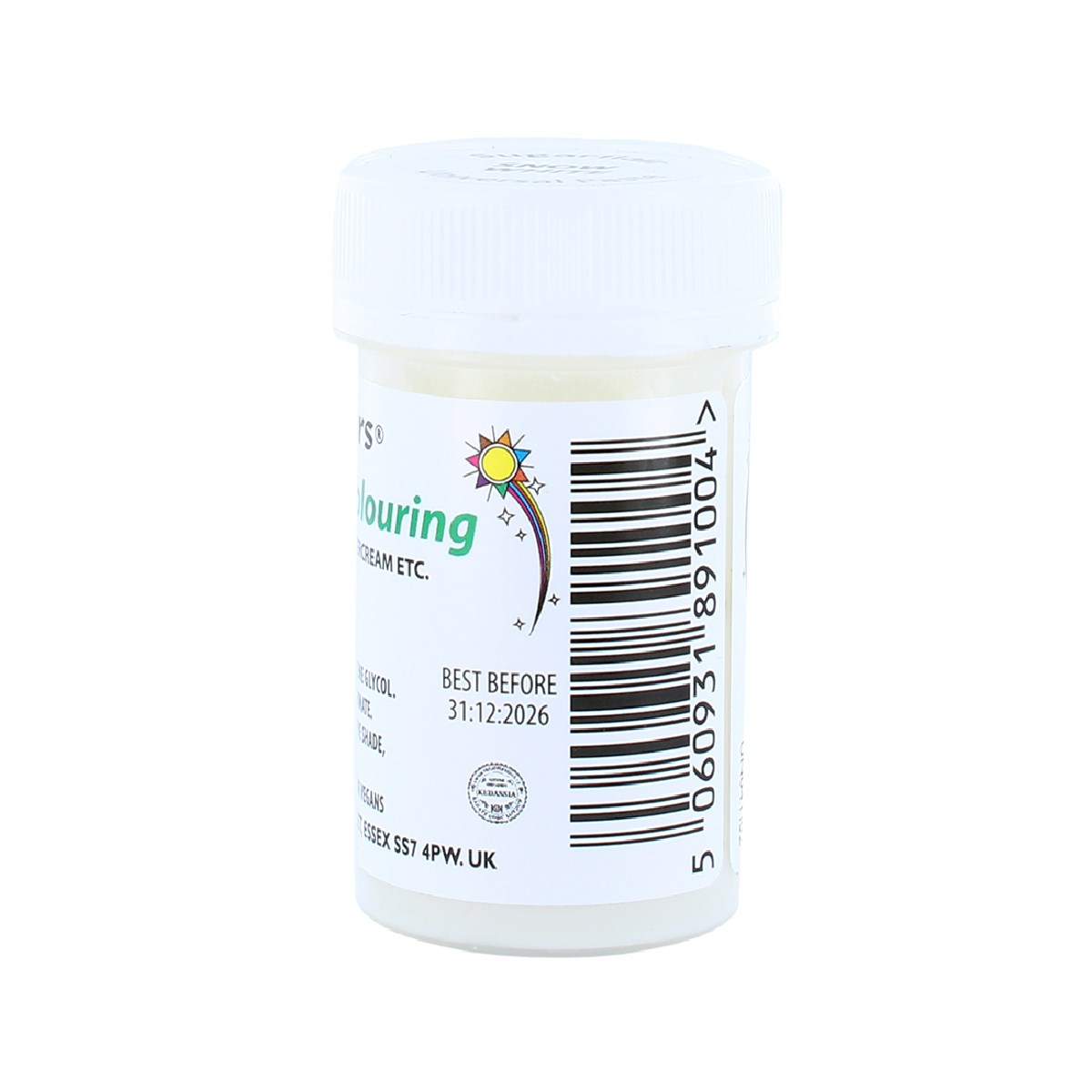 Sugarflair Universal Paste Colour Snow White E171 FREE 22g