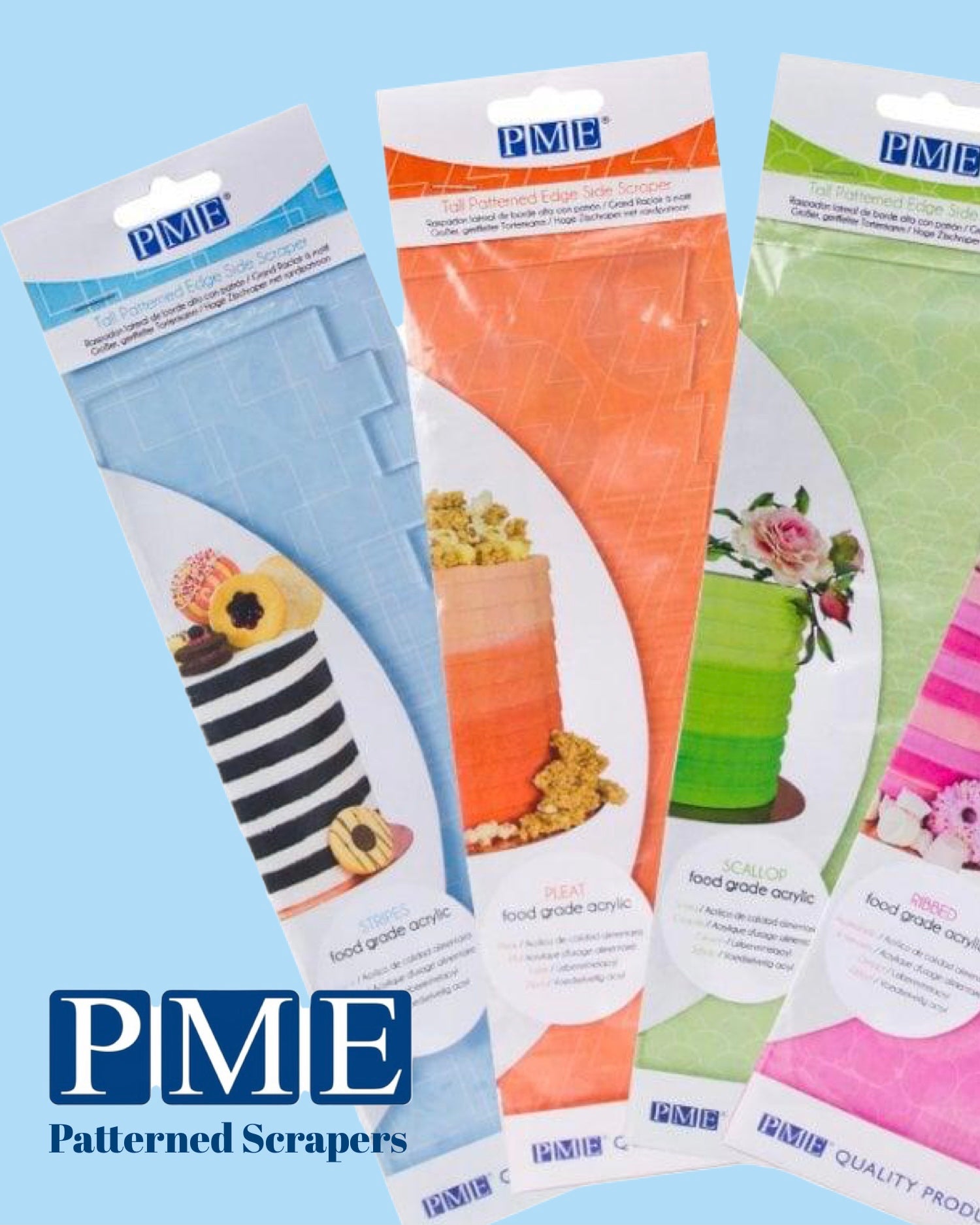 PME Tall Patterned Side Scrapers