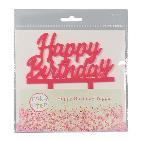 Cake Star Happy Birthday Blue Pic