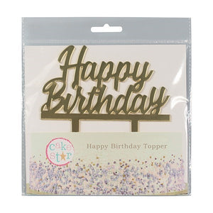 Cake Star Happy Birthday Blue Pic