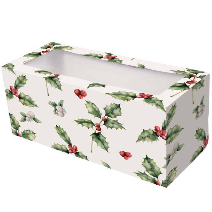 Christmas Vintage Holly Log Box