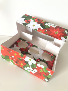 6 Cavity Poinsettia Cupcake Box