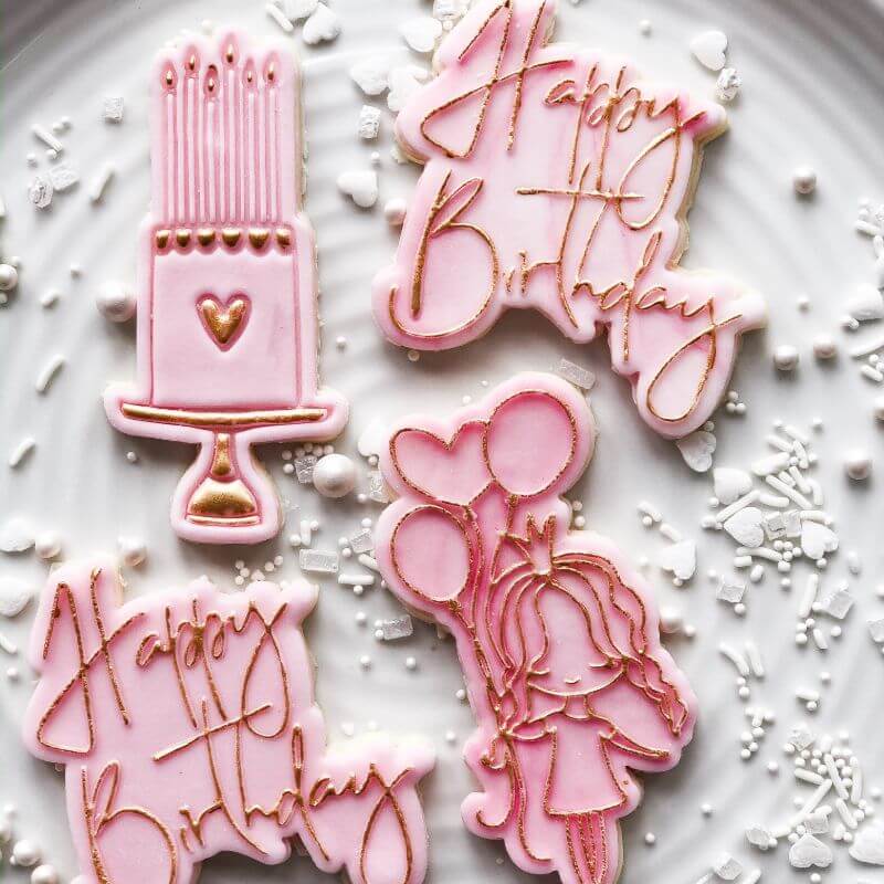 Happy Birthday Style 1 Cookie Cutter and Embosser