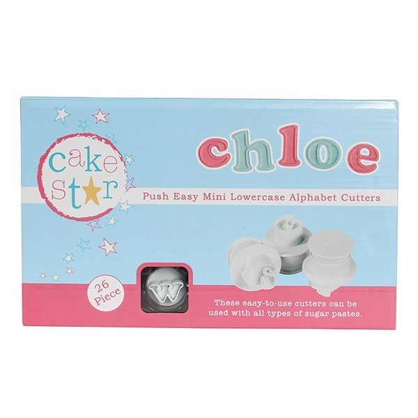 Cake Star Push Easy Mini Cutters -Lowercase Alphabet- 26 Piece