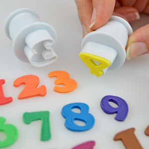 Cake Star Push Easy Cutters - Mini Numbers - 10 Piece